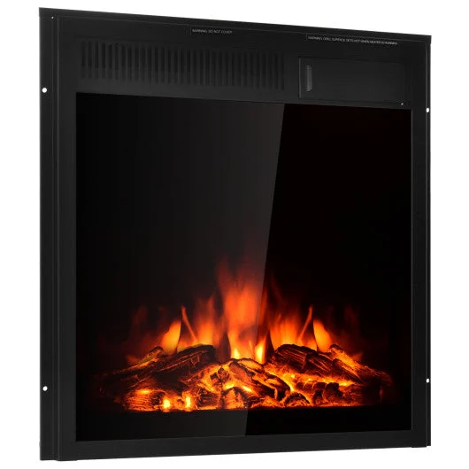 COSTWAY 22.5 Inch Electric Fireplace Insert Freestanding and Recessed Heater
