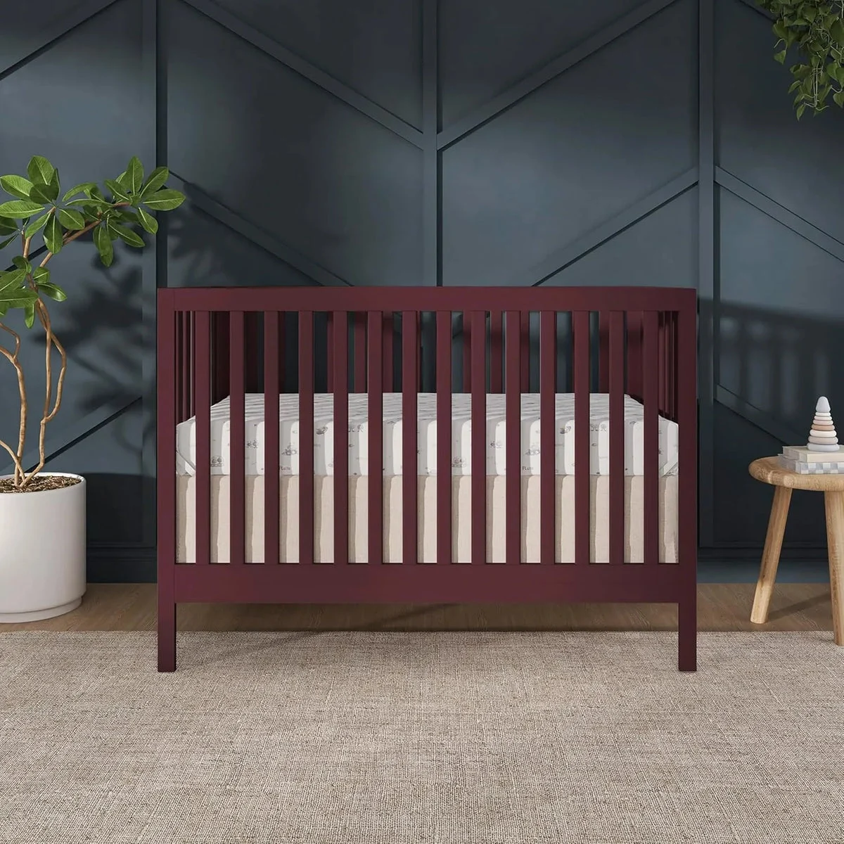 Dream On Me Synergy MOD 5-in-1 Convertible Full-Size Baby Crib - Auburn
