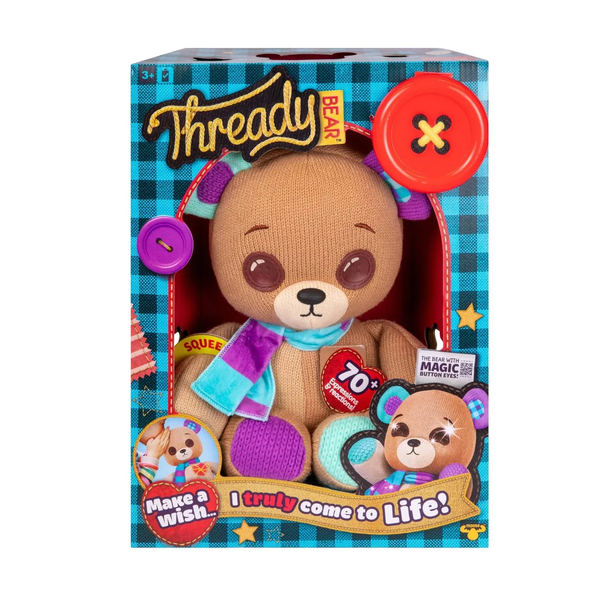 Thready Bear Interactive Fabric Teddy