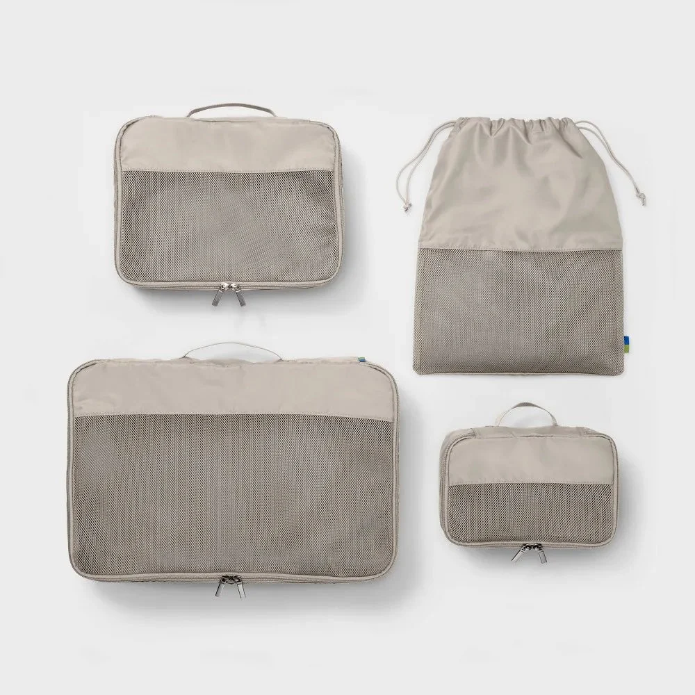 Open Story 4pc Packing Cube Set- Taupe