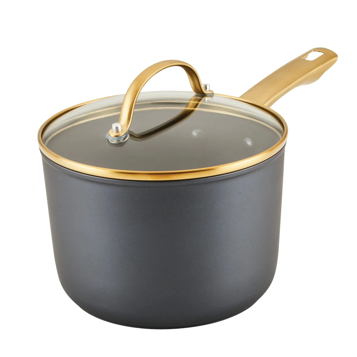 Farberware 3 Quart Ceramic Nonstick Saucepan with Lid - Black