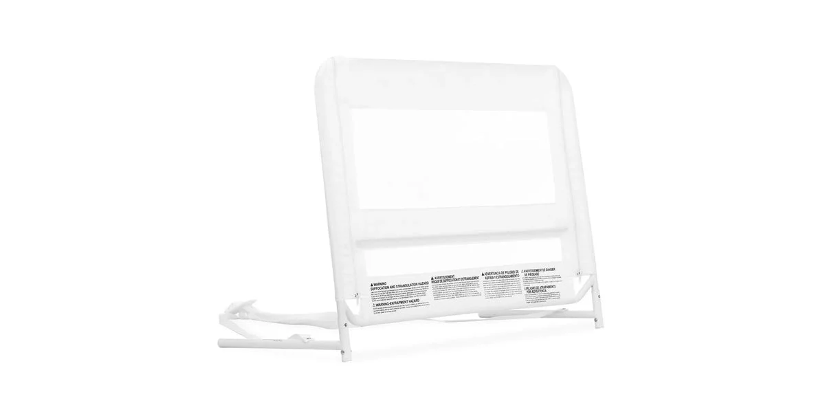 Dream On Me Lightweight Mesh Security Adjustable Bed Rail - White