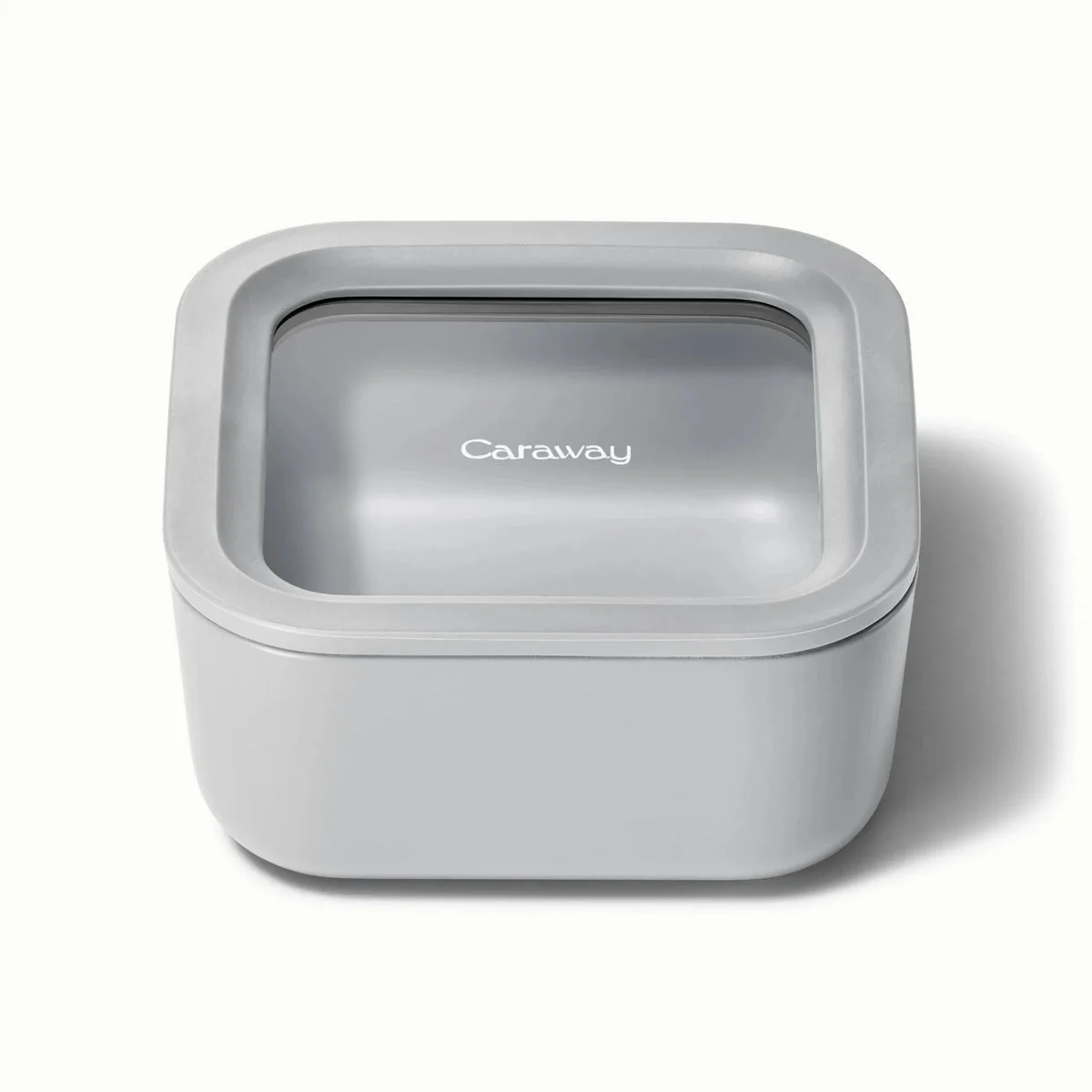 Caraway 4.4 Cup Small Ceramic Coated Glass Food Storage Container - Gray