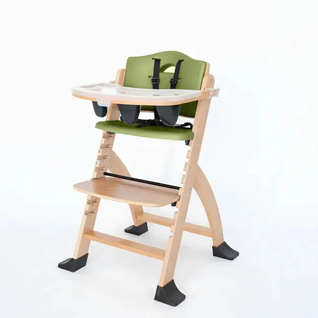 Abiie Beyond Junior Wooden High Chair with Tray - Olive