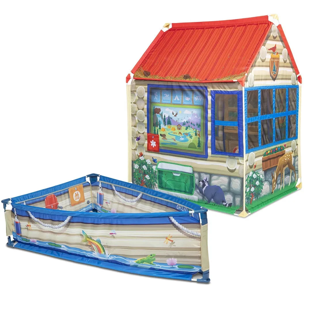 Melissa & Doug Cabin & Boat Playset