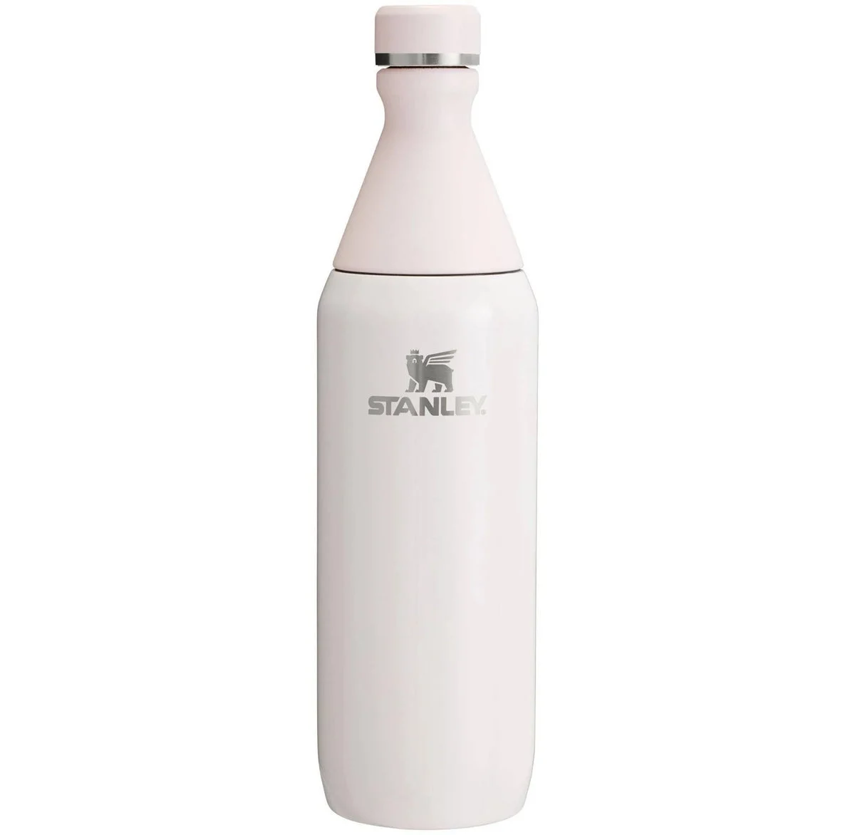 Stanley 20 Oz All Day Slim Bottle Rose Quartz - Stainless Steel Tumbler for Hot & Cold Beverages, Dishwasher-Safe