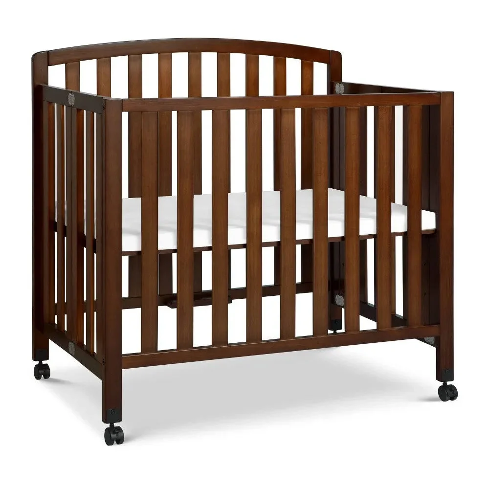 Davinci Dylan Folding Portable 3-in-1 Mini Crib and Twin Bed - Espresso
