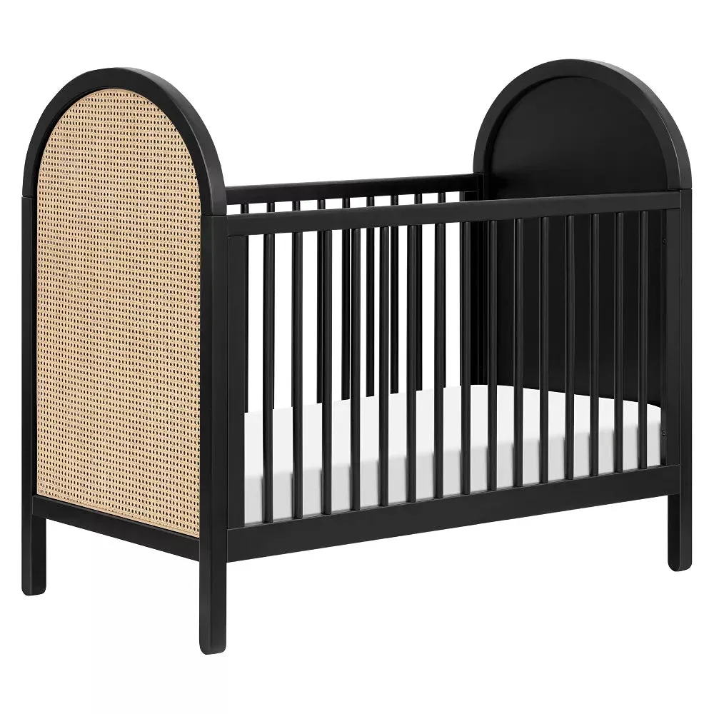 Babyletto Bondi Cane 3-in-1 Convertible Crib - Black and Natural Cane