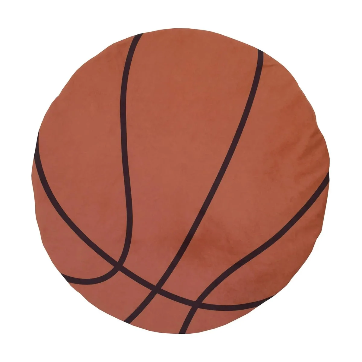 NoJo Little Love By NoJo Basketball Super Soft Round Tummy Time Playmat - Brown and Black