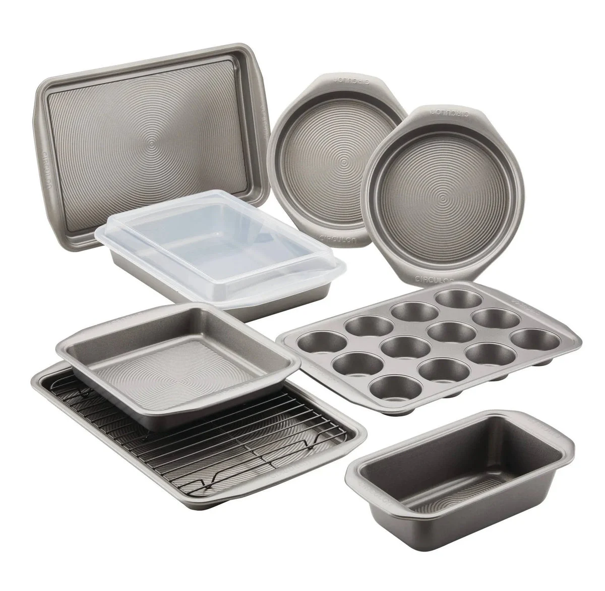 Circulon 10pc Total Nonstick Bakeware Set Gray
