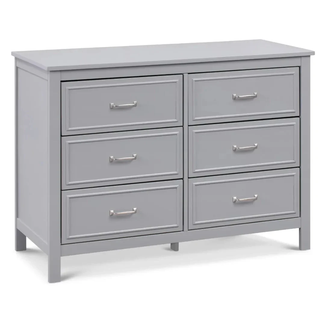 Davinci Charlie 6-Drawer Double Dresser - Grey