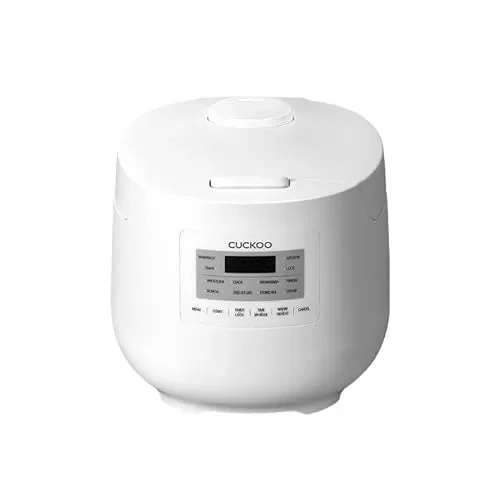 Cuckoo Micom Rice Cooker with Steam Plate - White