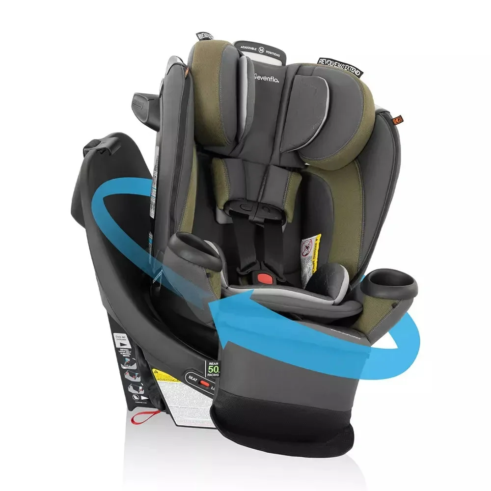 Evenflo Revolve 360 Extend All-In-One Rotating Convertible Car Seat - Rockland Green