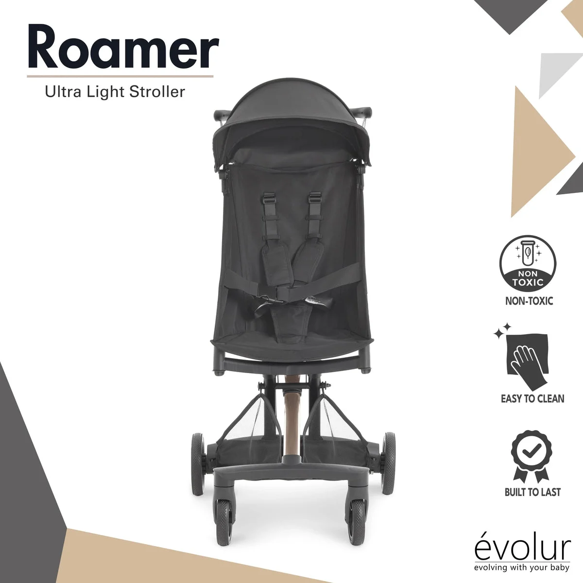 Evolur Roamer Ultra Light Stroller - Gold/Black