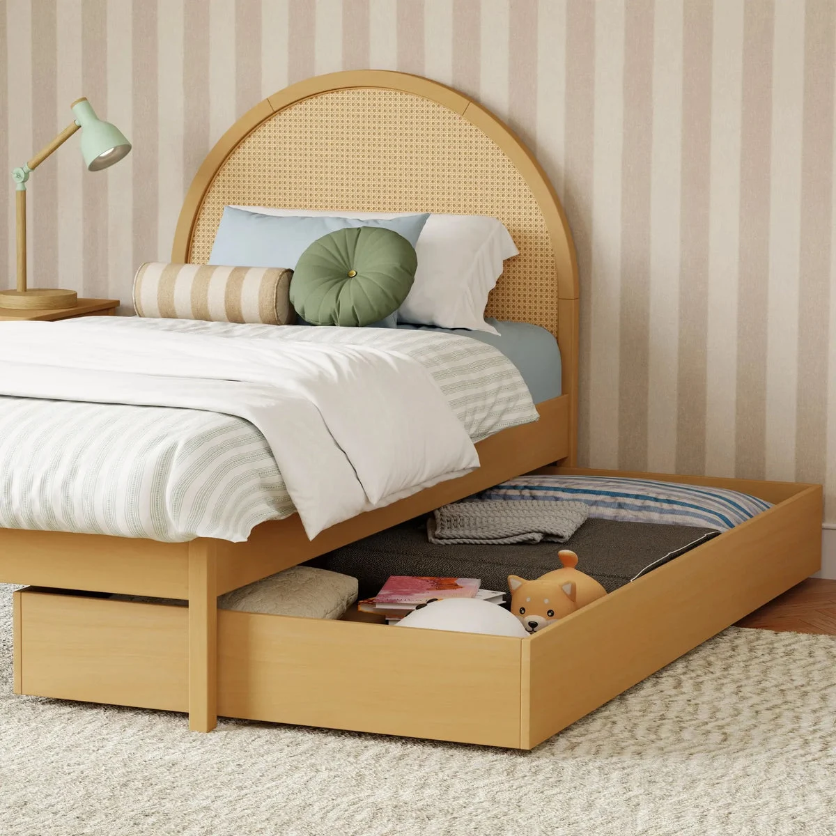 Babyletto Twin Storage Trundle Bed - Honey