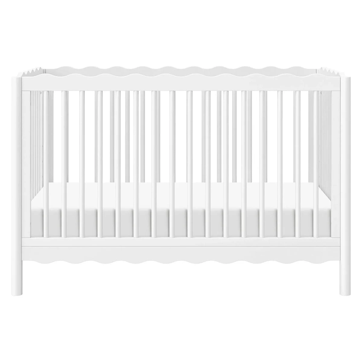 Babyletto Swell 4-in-1 Convertible Crib with Toddler Bed Conversion Kit - White