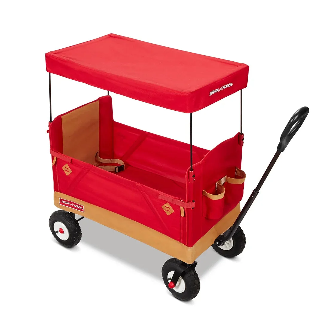 Radio Flyer Folding Sport Wagon with Canopy - Alpine