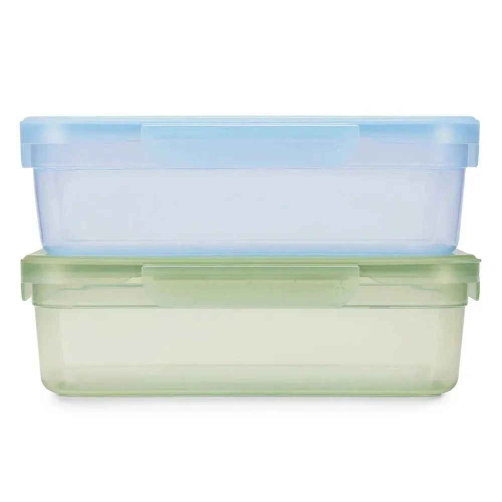 Ello Snap and Nest 2pk Plastic Meal Prep Gallon Food Storage Container Set