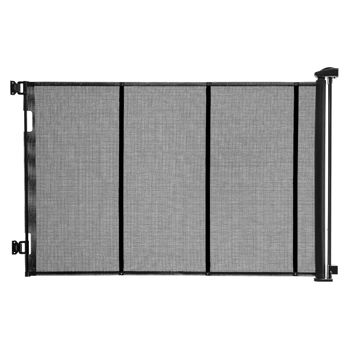 VEVOR Retractable Baby Gate w/ Reinforced Fiberglass Strips - Black