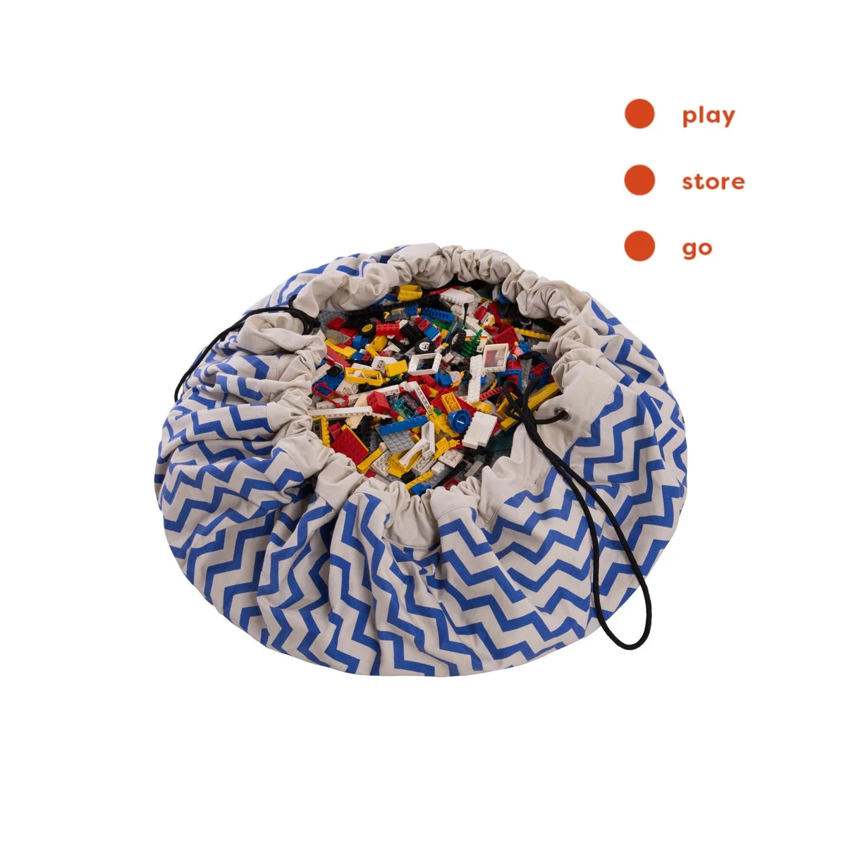 PLAY & GO Zig Zag Blue Toy Storage Bag