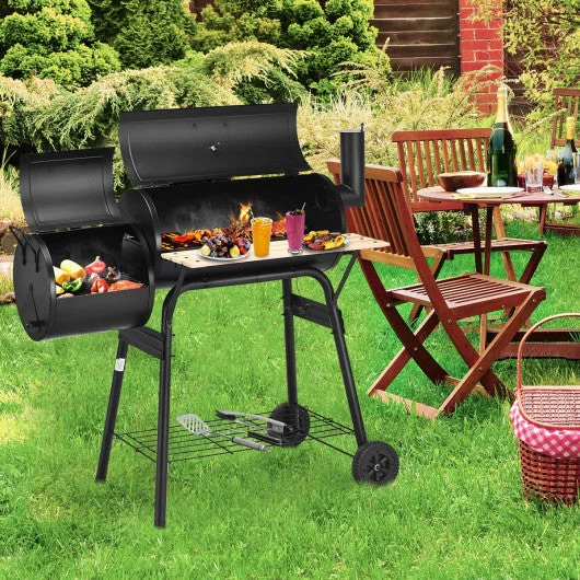 COSTWAY Outdoor BBQ Grill Barbecue Pit Patio Cooker
