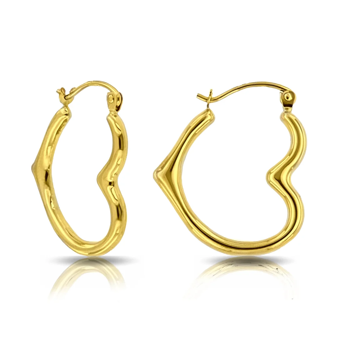 Donatello Gian Heart Hoop Earrings