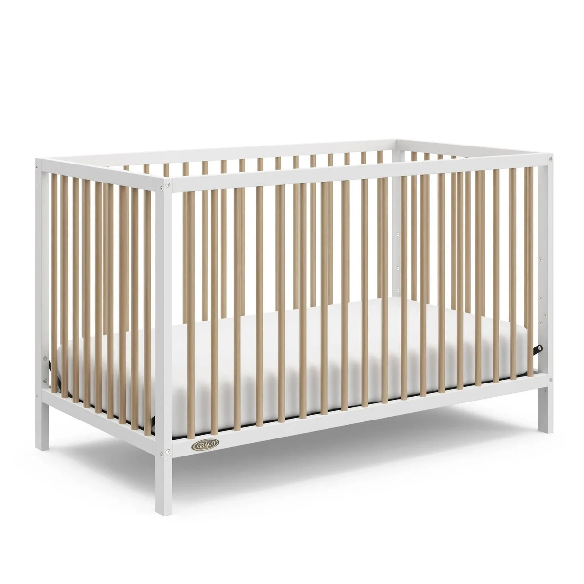 Graco Teddi 5-in-1 Convertible Crib - White/Driftwood