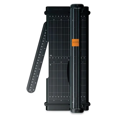 Fiskars Portable Paper Trimmer - Cuts 7sheet - 12" Cutting Length - Titanium Blade - Black (FSK01005454)