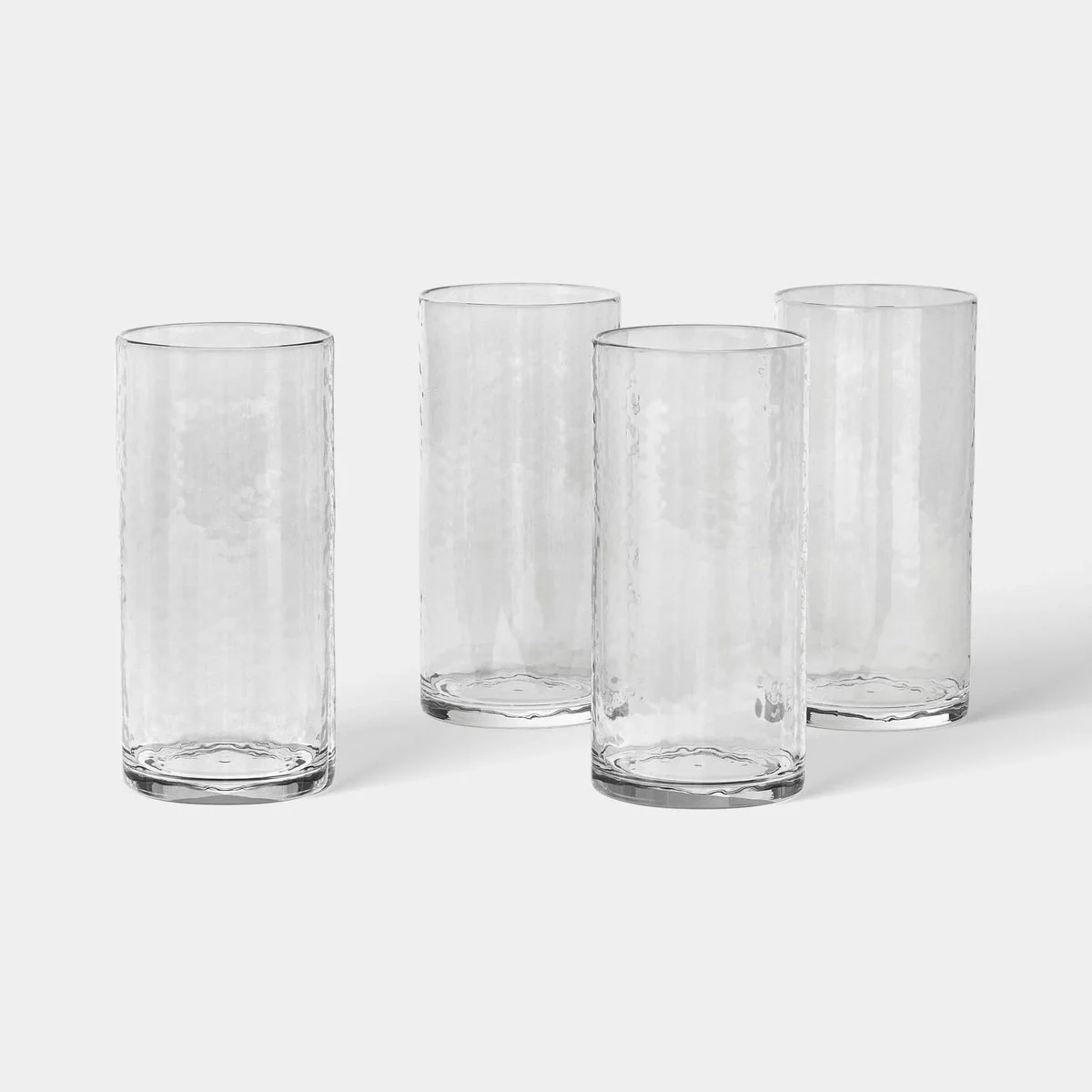 Threshold 4pk 18oz Tall Hammered Glass - Threshold™