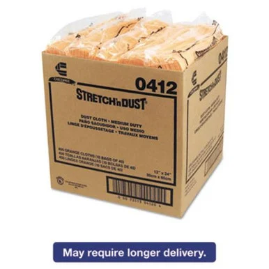 Chix 0412 Stretch 'n Dust Cloths, 11 5/8 X 24, Yellow, 40 Cloths/pack, 10 Packs/carton