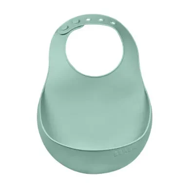 Beaba Silicone Baby Bib - Sage Green