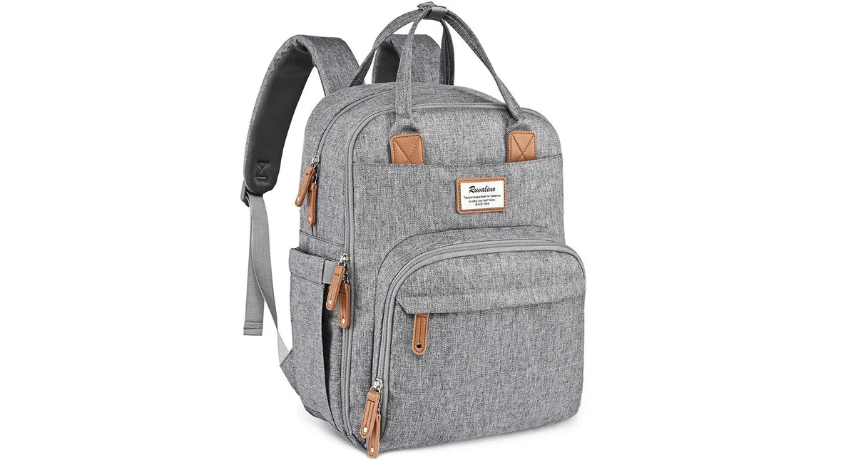 Ruvalino Large Diaper Bag Backpack - Gray