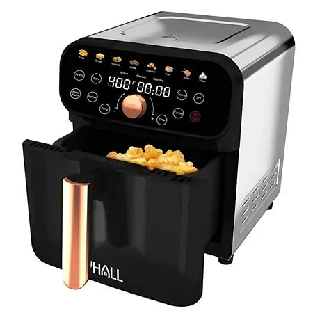 Whall Air Fryer 6.2QT - 12-in-1 Stainless Steel Air Fryer with LED Smart Touchscreen