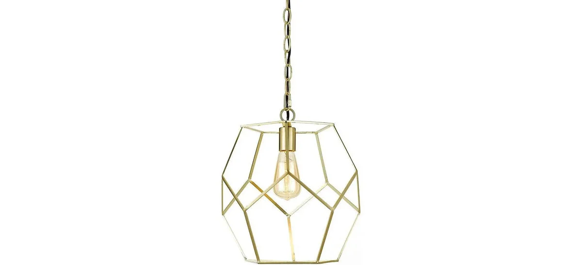 AF Lighting Bellini One Light Pendant In Brushed Gold