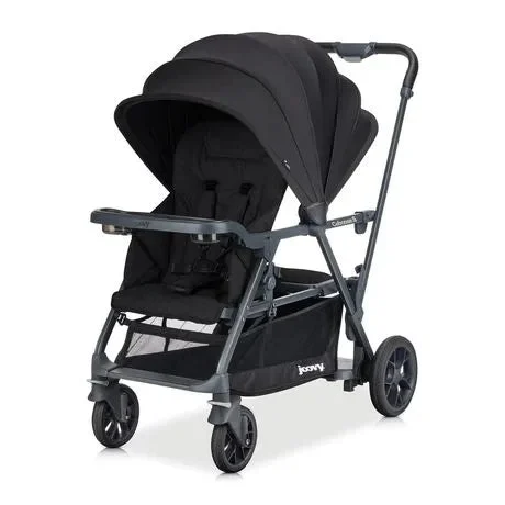 Joovy Caboose S Sit Stand Double Stroller - Black Melange