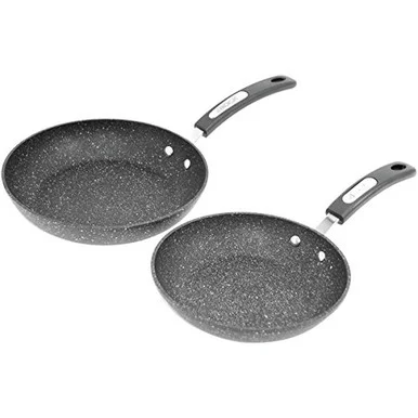 Starfrit 060740-002-0000 The Rock 8"&10" Fry Pan, Set Of Two
