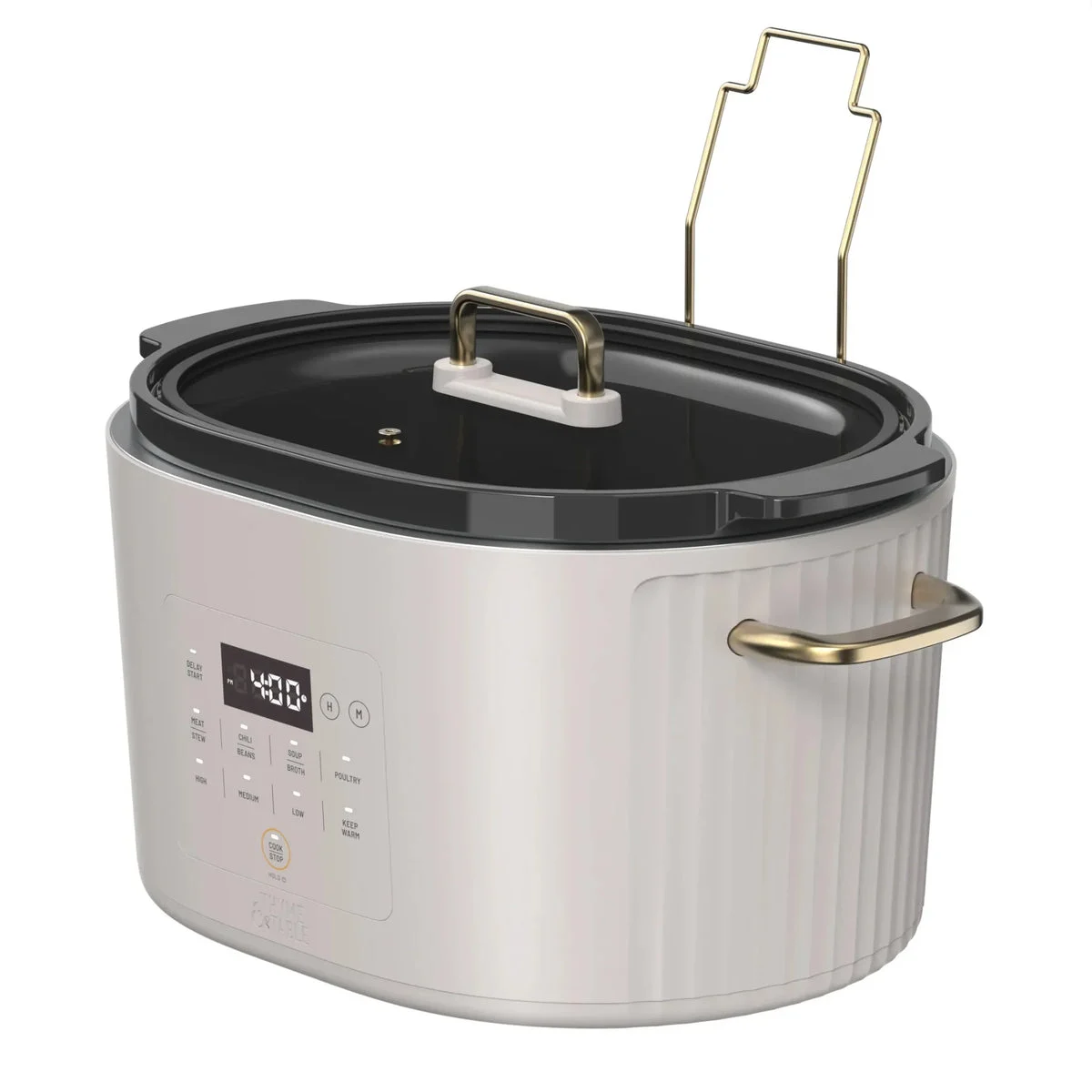 Thyme & Table 6QT Programmable Slow Cooker - Sand White