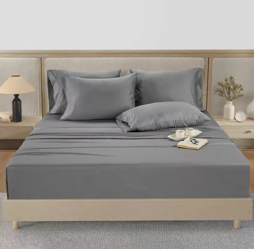 Hotel Collection Sateen 800 Thread Count Cotton 6-Piece Sheet Set - King Size - Gray
