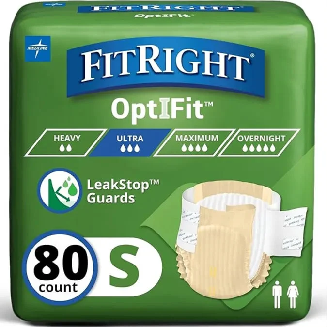 FitRight Ultra Adult Incontinence Briefs, Size Small, Ror Waist Size 20
