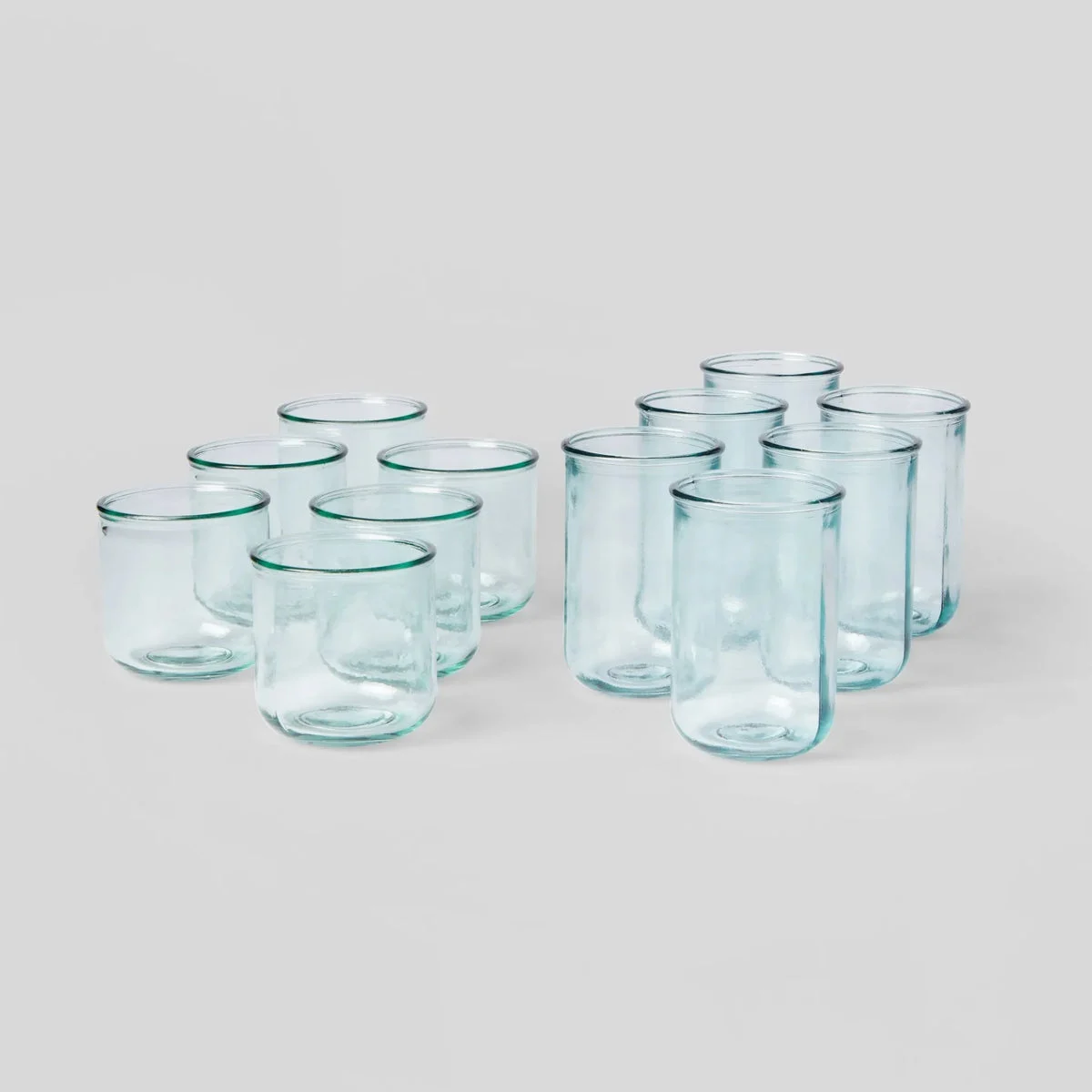 Threshold 12pc Glass Potomac Double Old-Fashioned Assorted Tumbler Set (See Description)