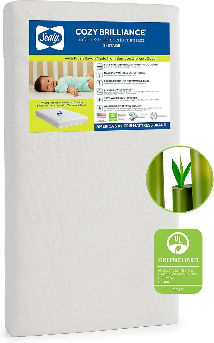 Sealy Baby Crib Mattress & Toddler Bed Mattress, 52” x 28