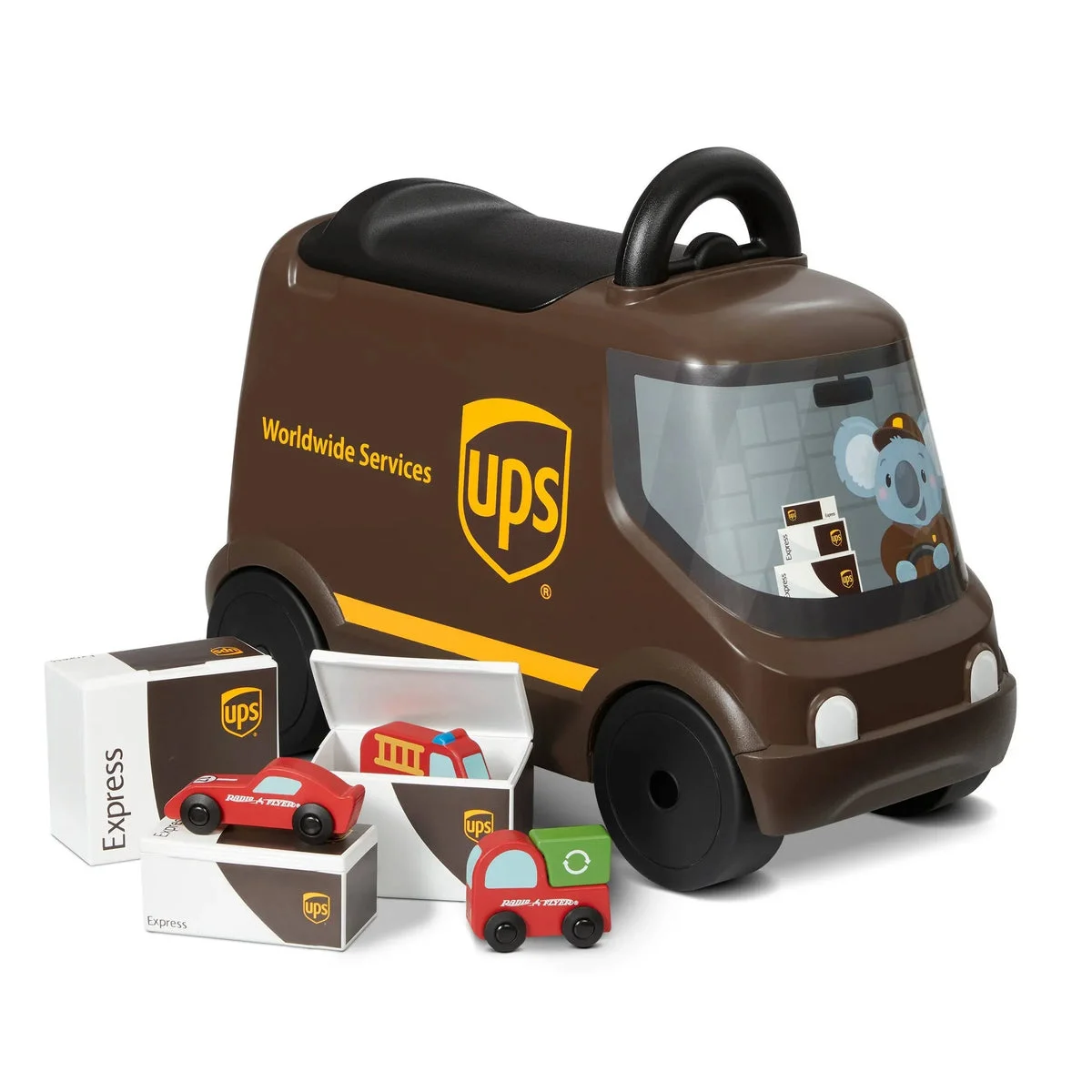 Radio Flyer UPS Delivery Truck Ride-On Toy- Steel and Plastic