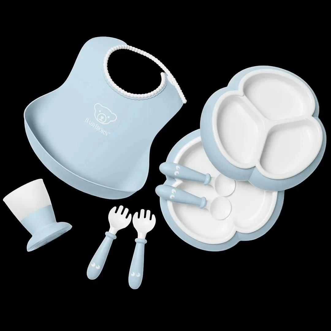 BabyBjörn Elegant 8-Piece Dinnerware Set in Powder - Blue