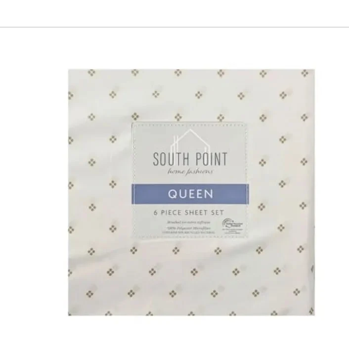 South point 6-Piece Printed Sheet Set - Extra Deep Queen Size