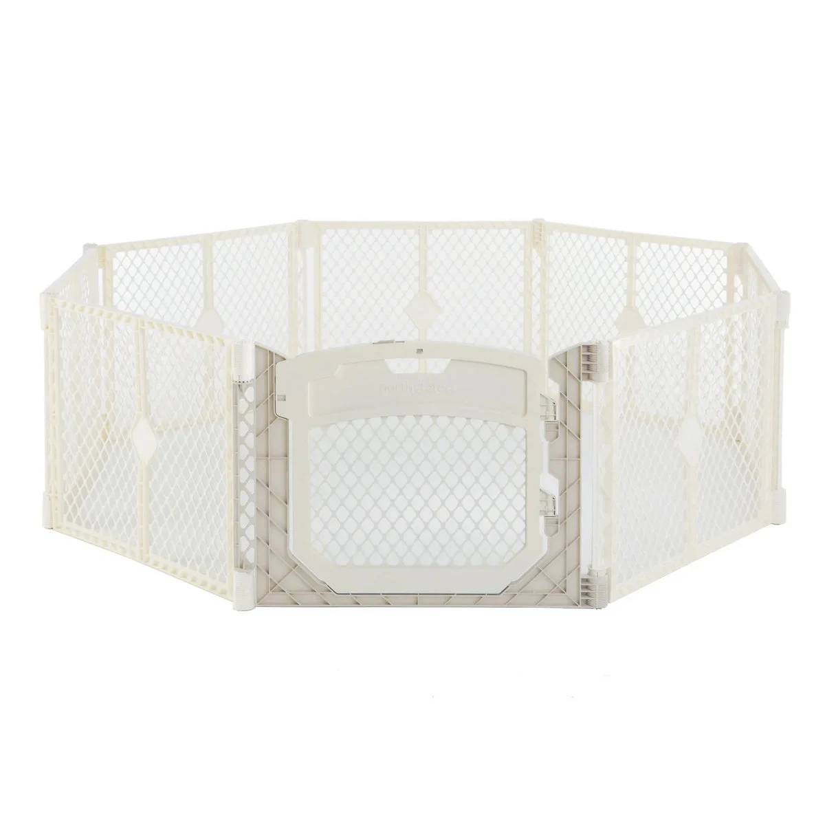 Toddleroo by North States Superyard Ultimate Indoor/Outdoor 8-Panel Baby Play Yard. Freestanding 34.4 sq. ft. Enclosure - Ivory