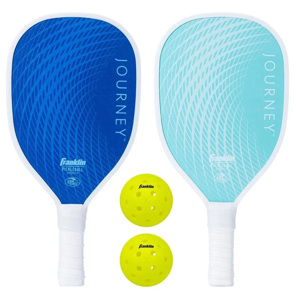 Franklin Sports 2 Player Journey Paddle Ball Set - Navy/Turquoise