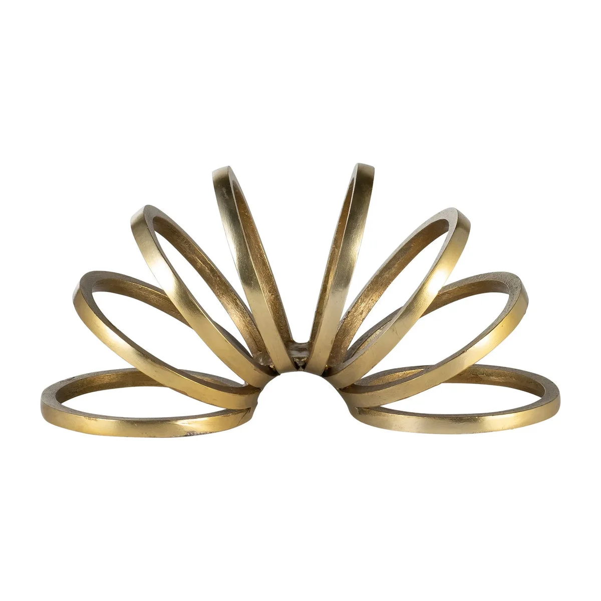 Liv & Skye Metal Slinky Ring Sculpture - Gold