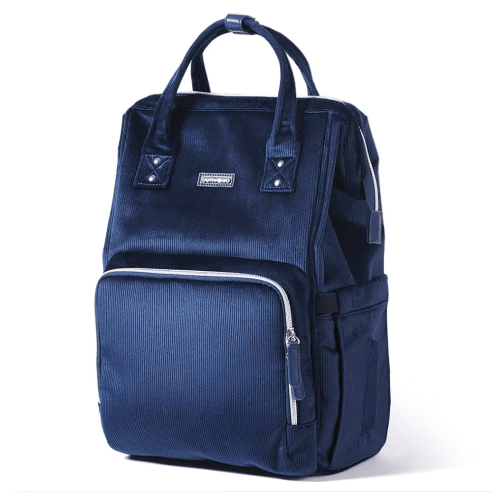 SUNVENO Corduroy Diaper Backpack