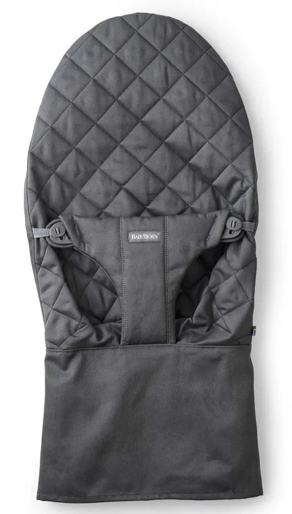 BabyBjörn Extra Fabric Seat for Bouncer Bliss - Anthracite / Cotton, Classic Quil