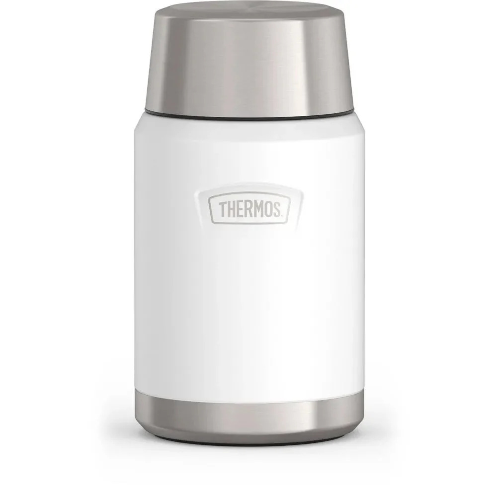 Thermos Food Storage Jar with Spoon - White